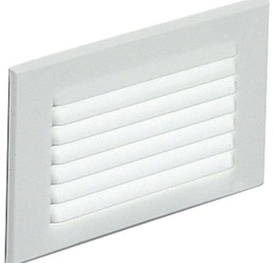 9″ Step Light/Indoor/Outdoor/Louvered/White