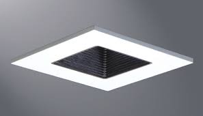 3″ Square Downlight/ Adjustable/MR16 LED/ Black Baffle, White Trim