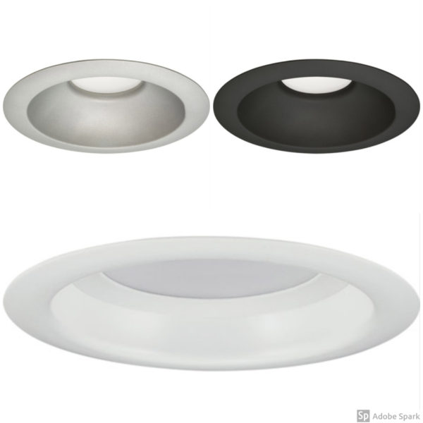 4″ Recessed Downlight/Integrated LED Lamp/ IC rated/ Brushed Nickle/Black/ Or White Finish